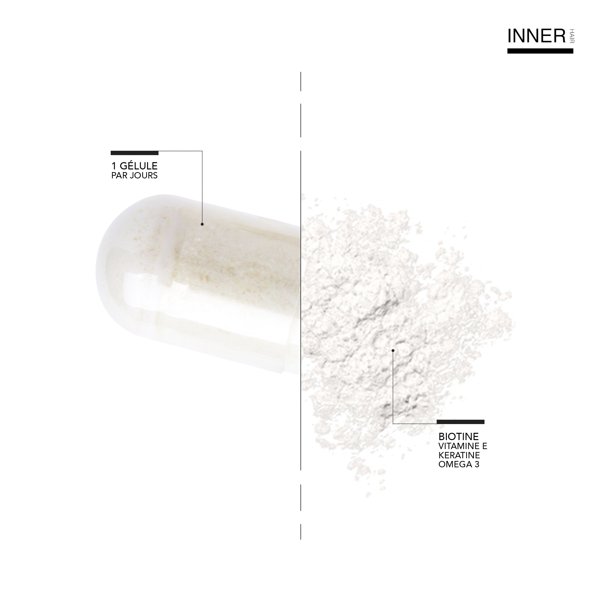 Complément alimentaire pousse cheveux Afro METISSE anti casse force biotin naturel halal vegan inner Tatiana b